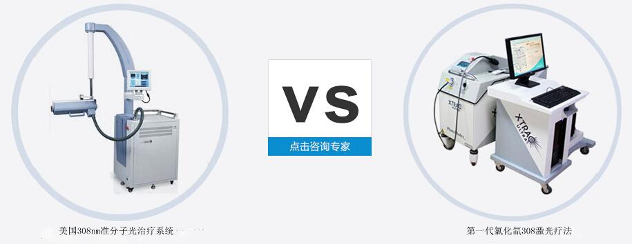 很多所谓308激光疗法治疗效果图,根本就不具备308光照射的特征,也就是